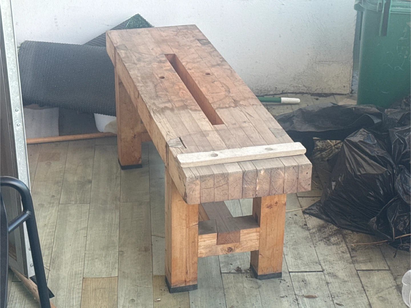 STURDY HANDMADE Wooden Workbench/Seating Bench - photo 2