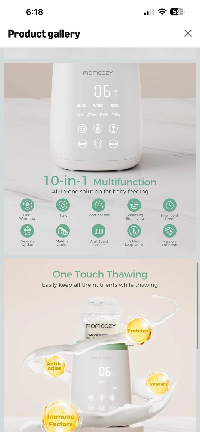 Momcozy Instant & Easily Warming Smart Baby Bottle Warmer - photo 4