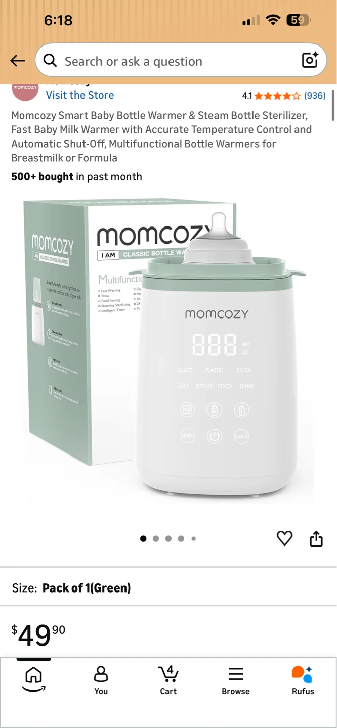 Momcozy Instant & Easily Warming Smart Baby Bottle Warmer