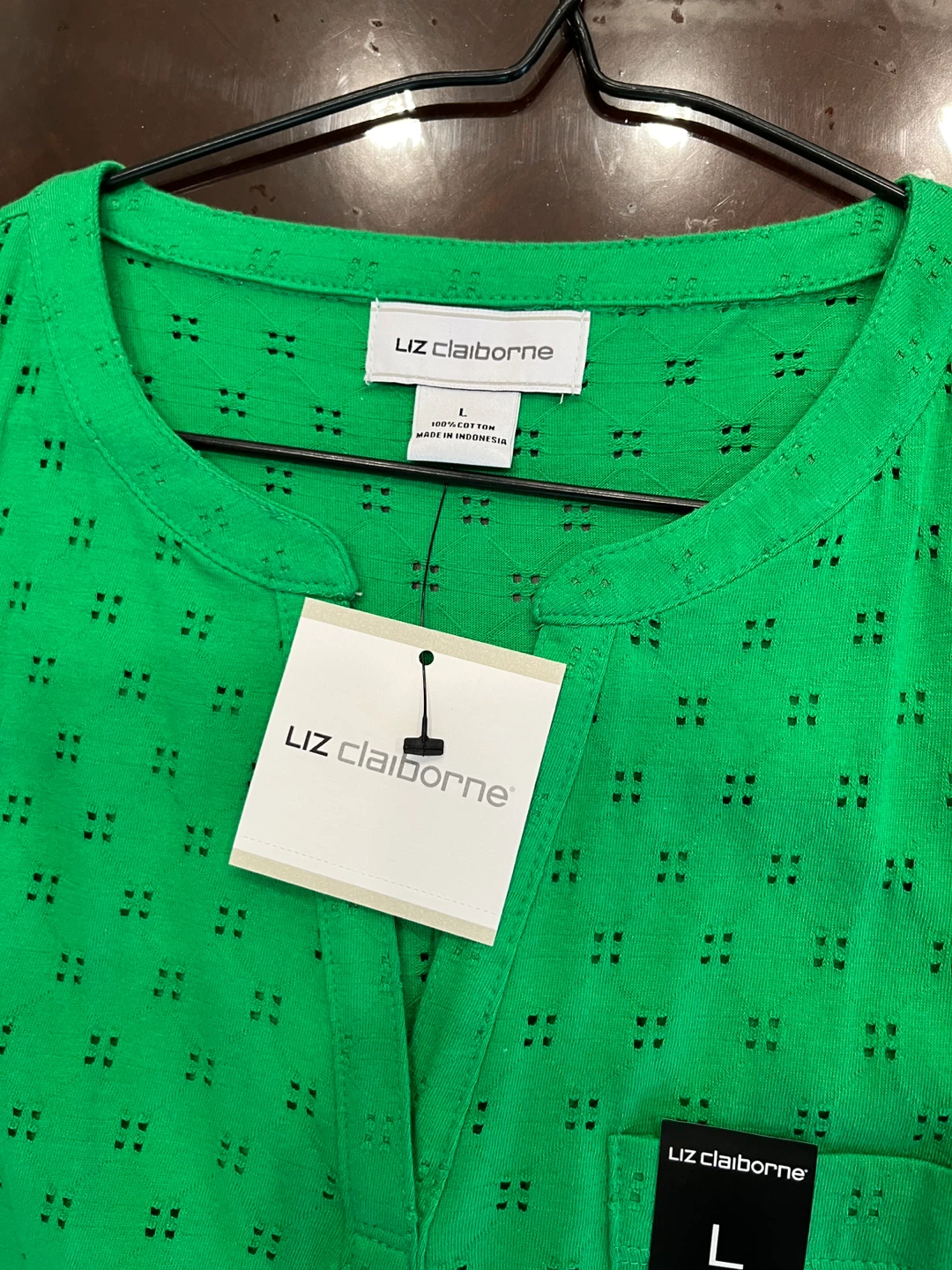 Liz Claiborne Green Sleeveless Top - Size L - photo 3
