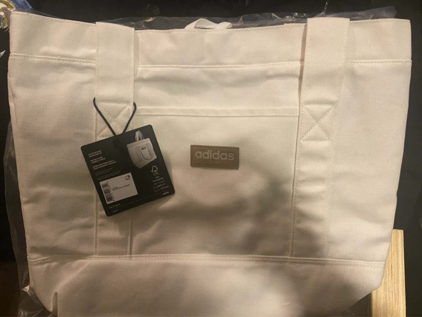 Adidas White Tote Bag