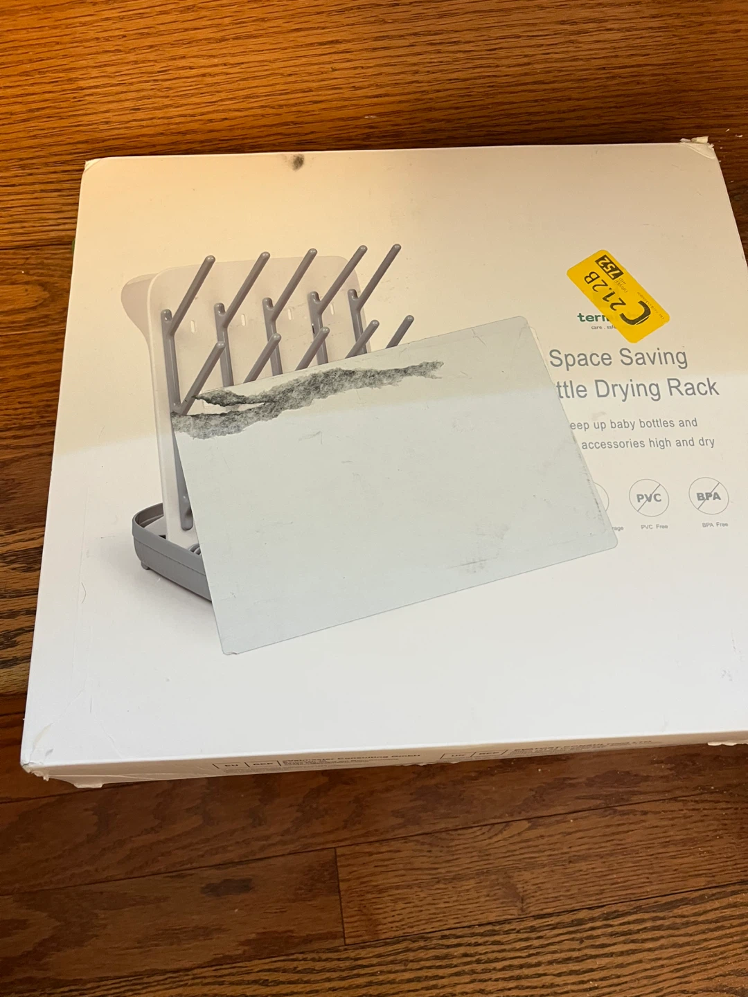 Lifewit Baby Bottle Drying Rack for 15 Bottles - White & Gray