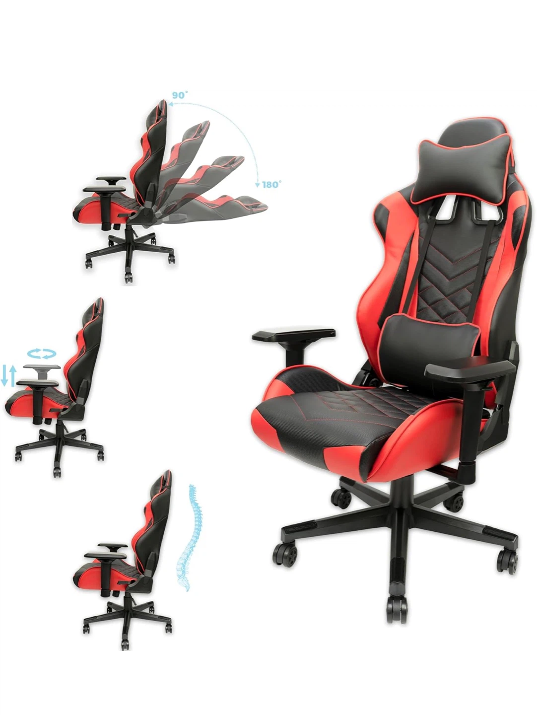 Red and Black Gaming Chair - photo 2