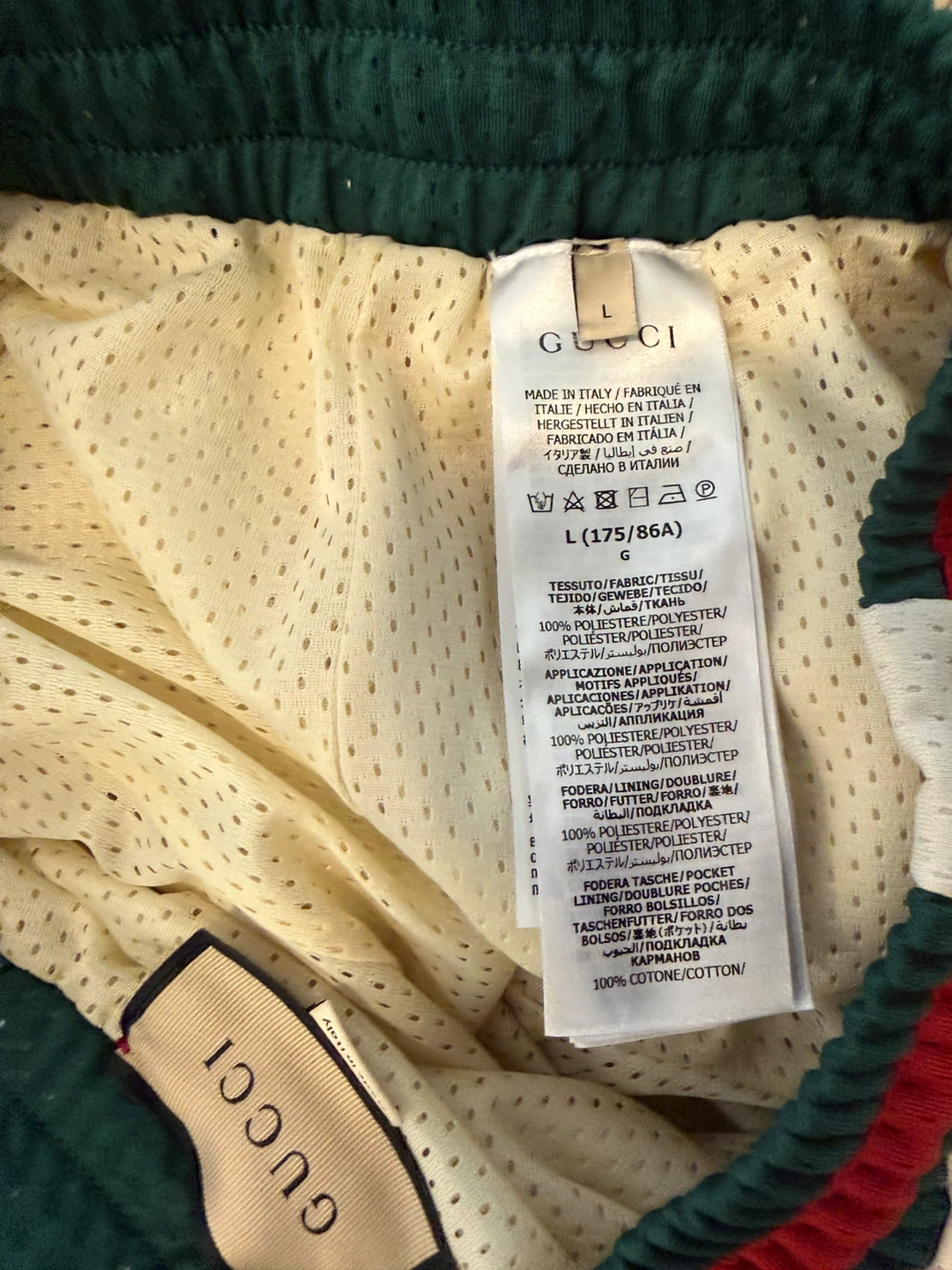 Gucci White Mesh Basketball Shorts - Size L - photo 4
