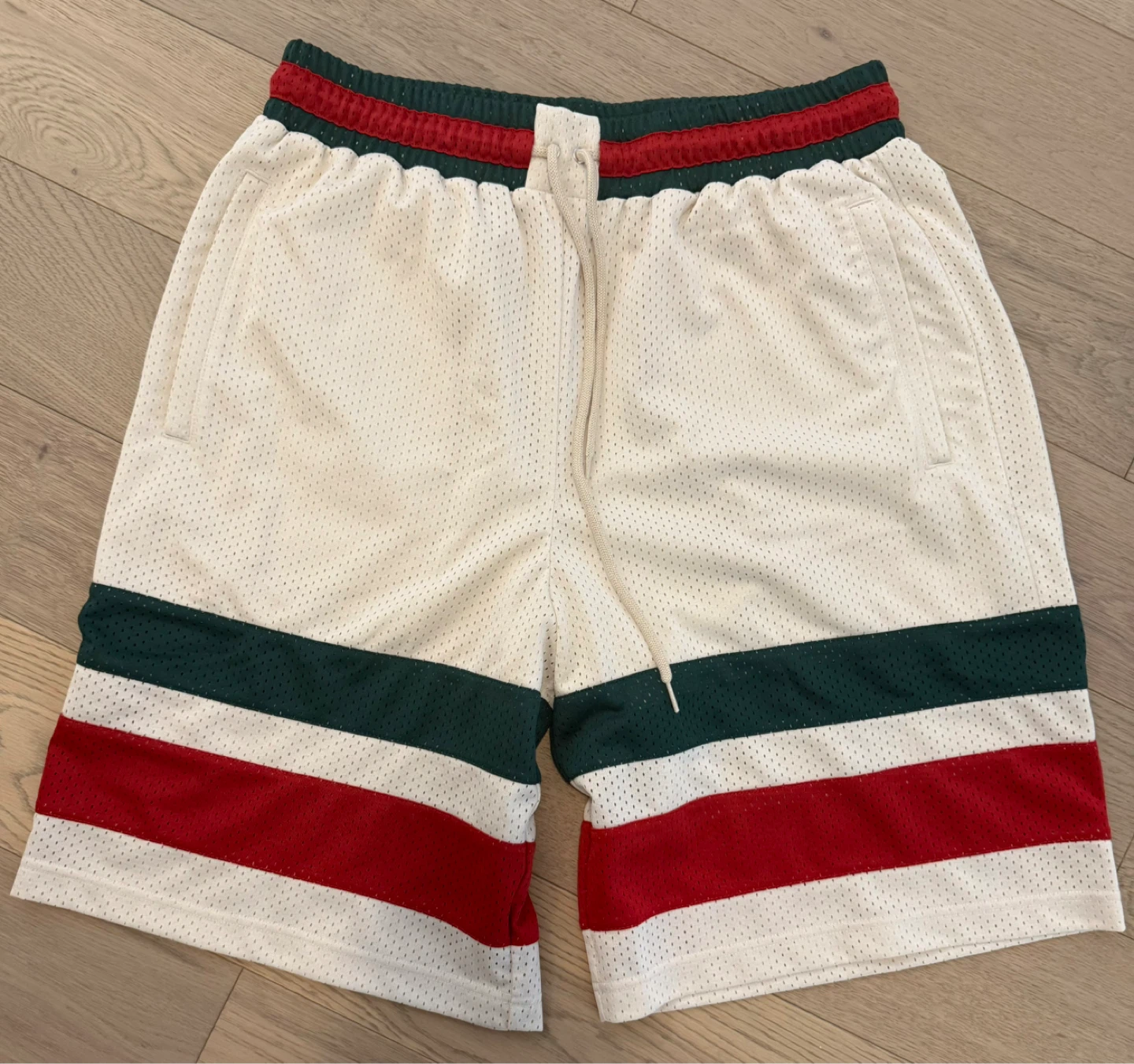 Gucci White Mesh Basketball Shorts - Size L - photo 2