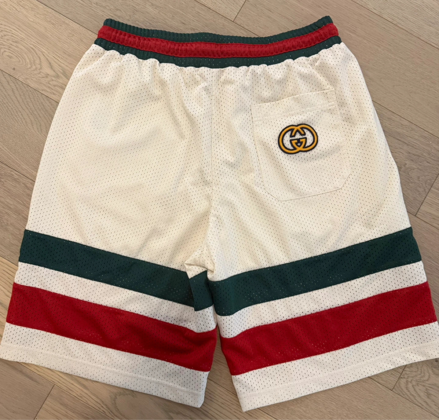 Gucci White Mesh Basketball Shorts - Size L - photo 3