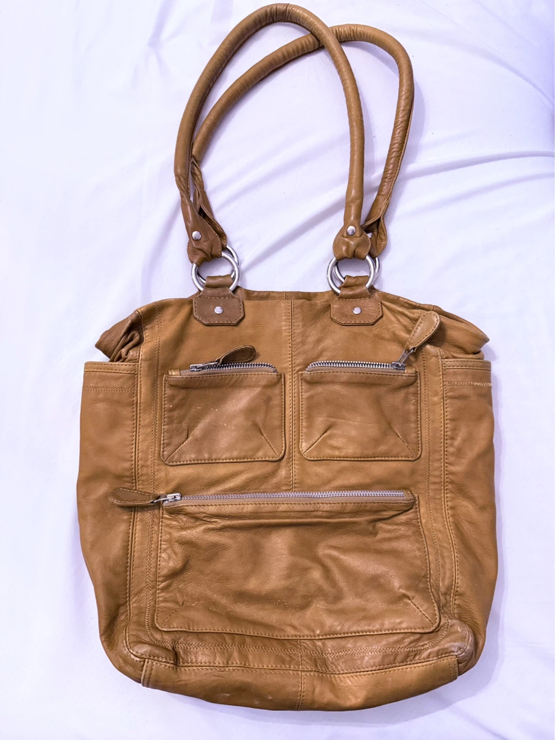 Danier Genuine Leather Shoulder Bag - Tan - photo 2
