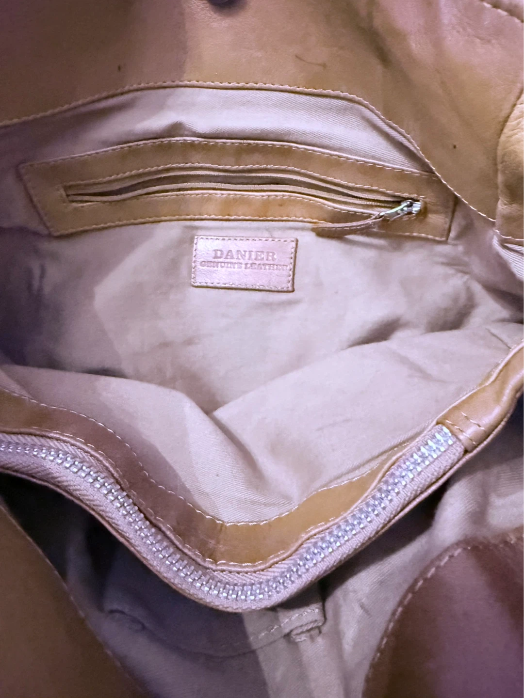 Danier Genuine Leather Shoulder Bag - Tan - photo 4