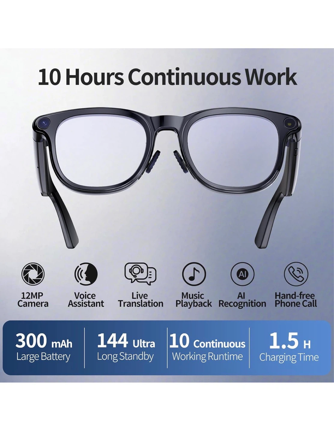 Smart Glasses w/ Camera & AI - Free Delivery (NEW) - photo 5