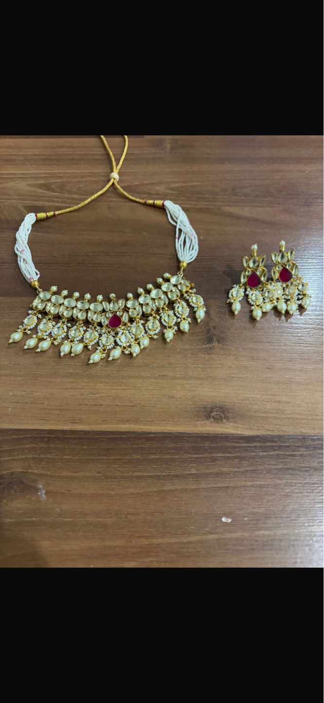 Kundan Necklace and Earring Set
