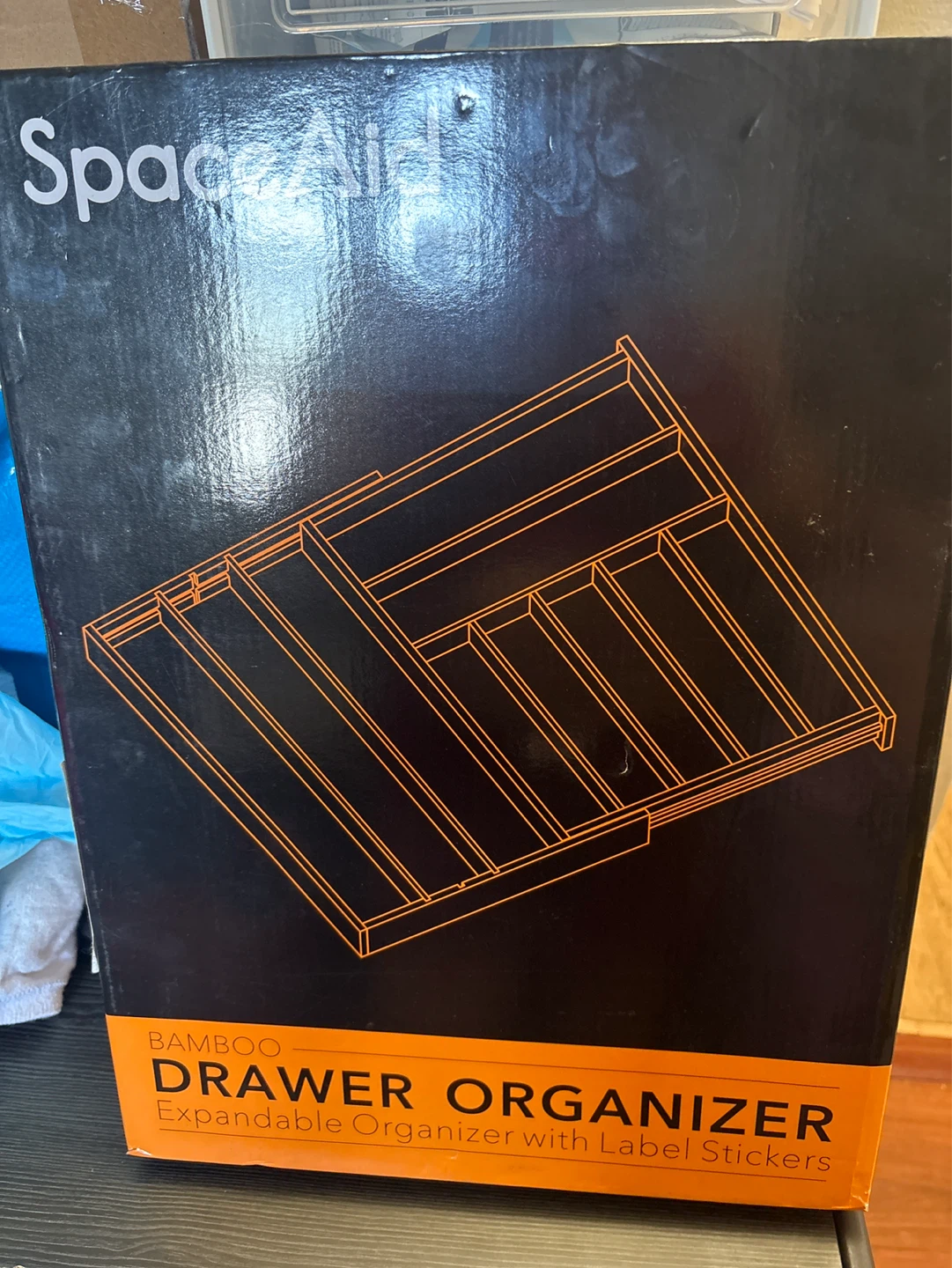 SpaceAid Bamboo Expandable Drawer Organizer