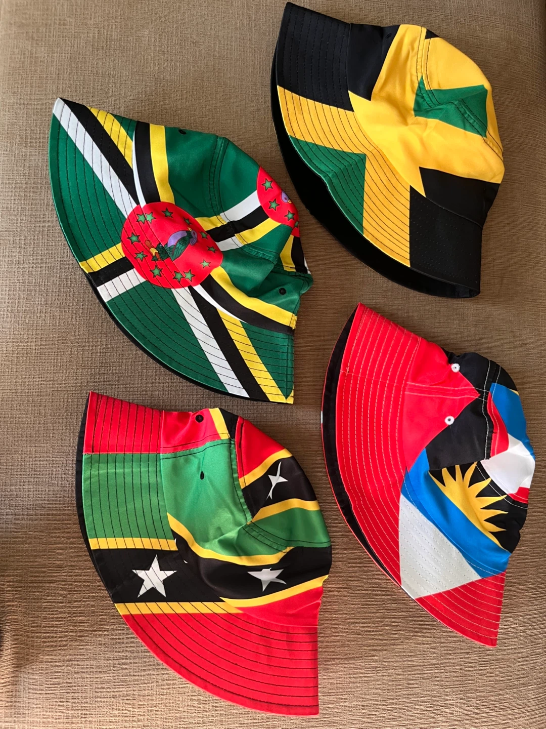 NEW Caribbean Hats Jamaica, St. Kitts, Dominica, Antigua Barbuda