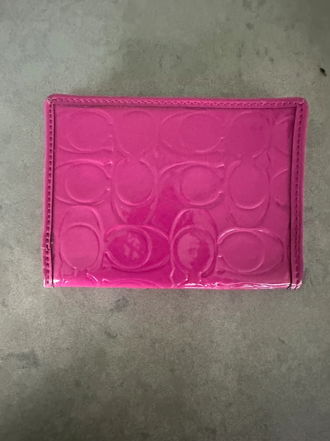 Coach Pink Patent Leather C Monogram Card Holder - photo 4