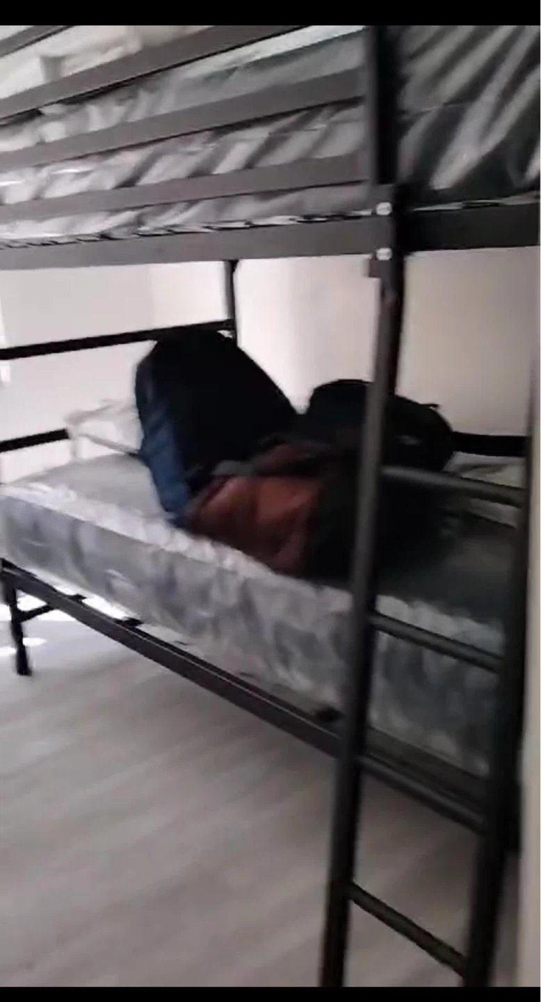 Twin over Twin Metal Bunk Bed with Ladder - photo 3