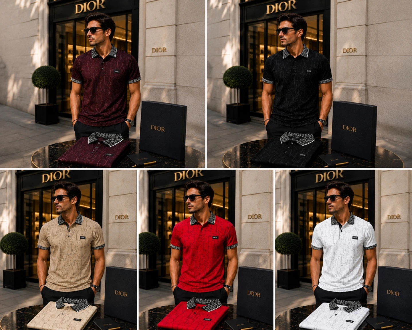 DIOR Men's Monogram Polo Shirt Slim Fit unisex - photo 2