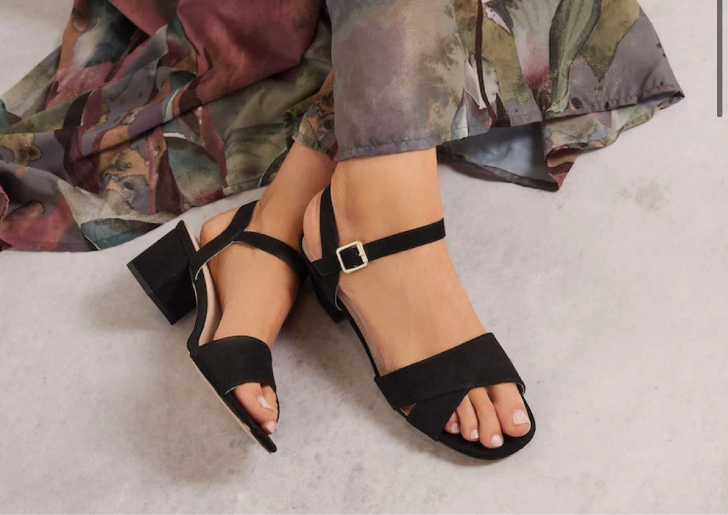 Black Block Heel Sandals -Size 11 - New ✨
