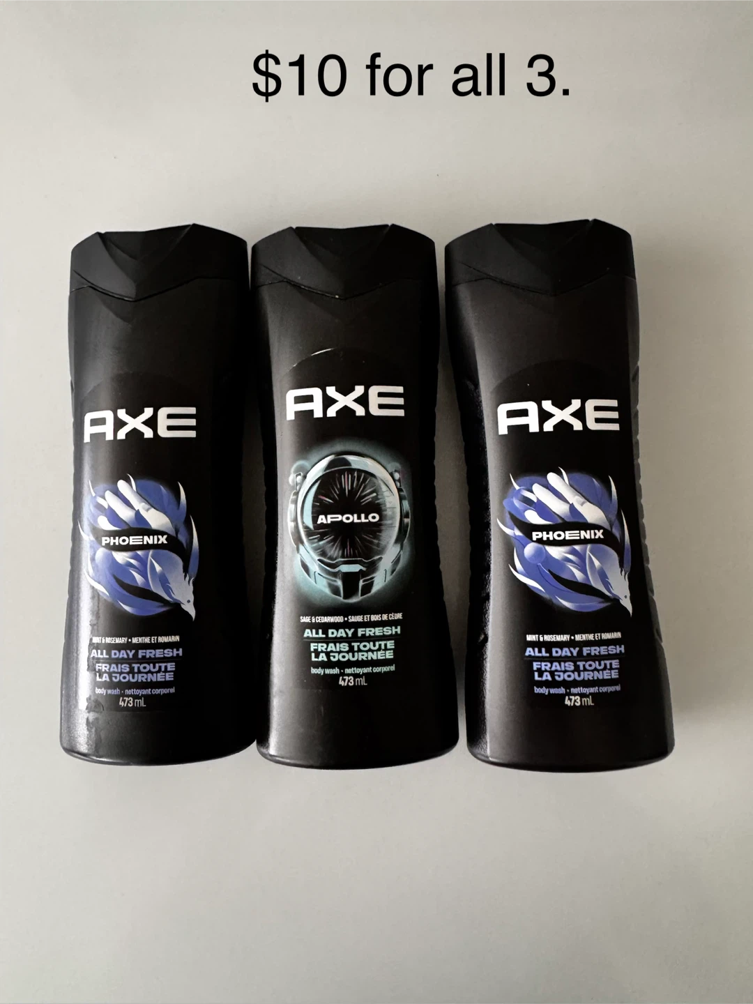 AXE Body Wash Trio - Phoenix & Apollo Scents