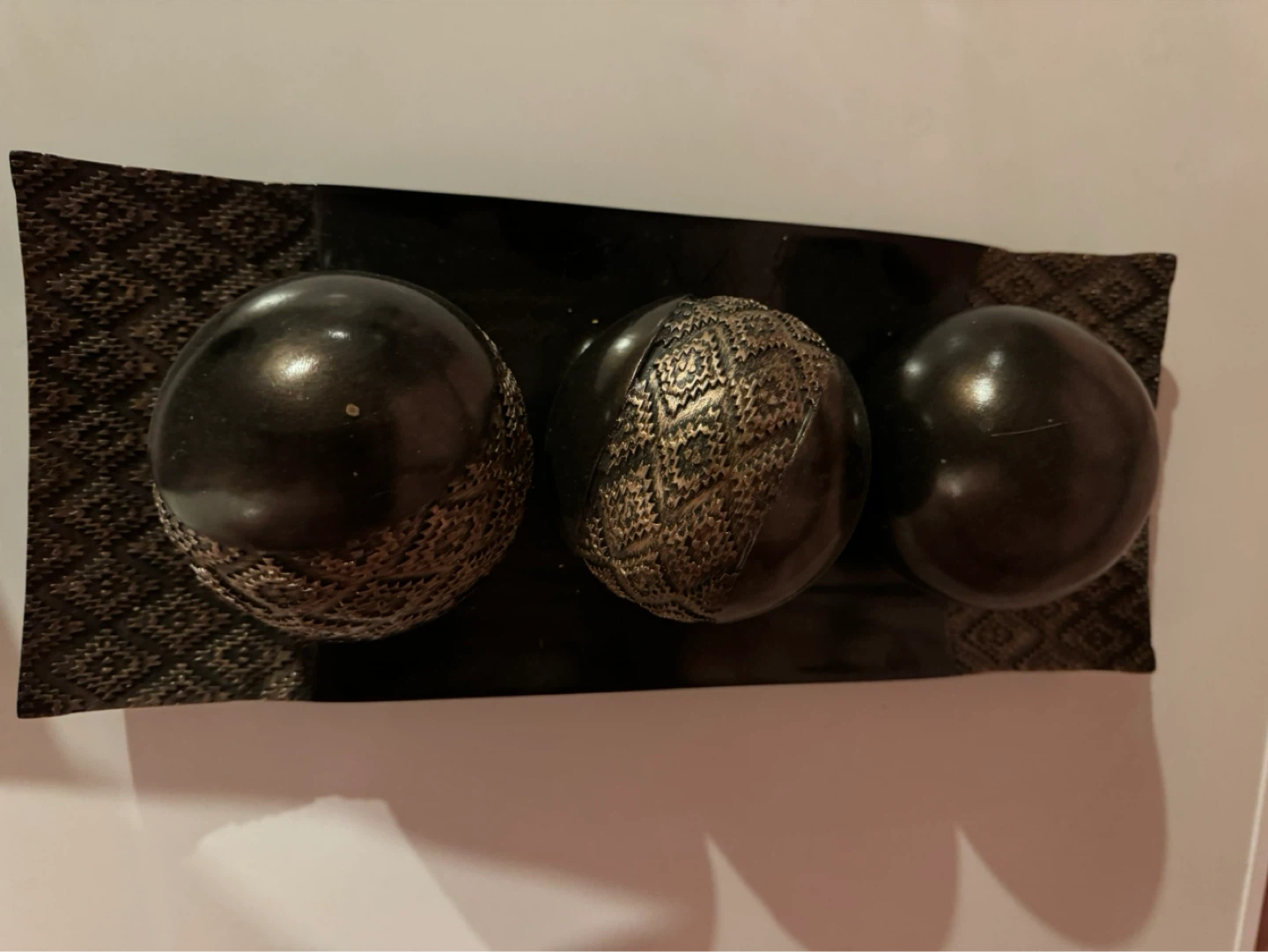 Decorative Set of Balls & Tray