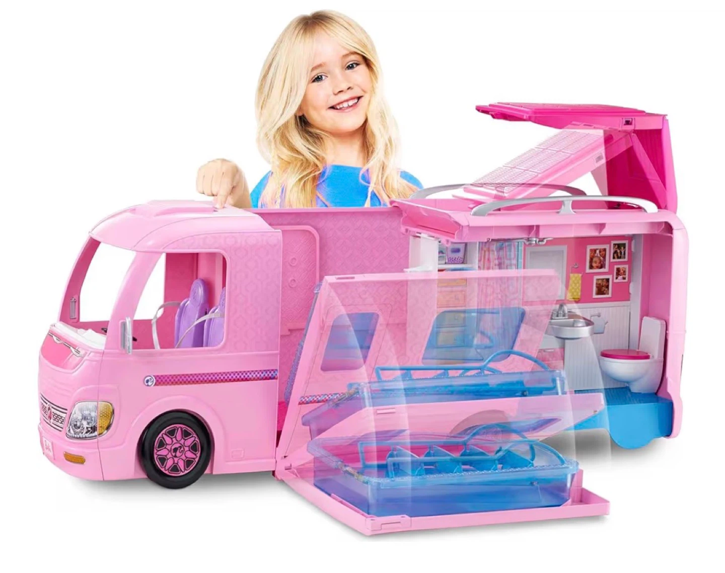 KidKraft Dollhouse with Wooden Furniture and Barbie Camper RV - photo 3