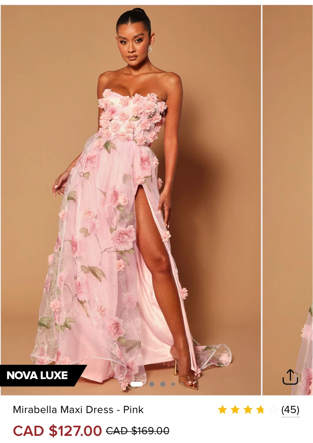Nova Luxe Mirabella Maxi Dress - Pink