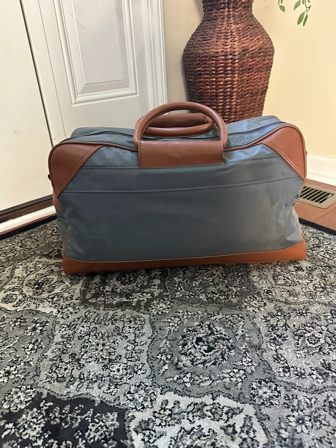 Gray and Brown Duffle Bag - photo 2