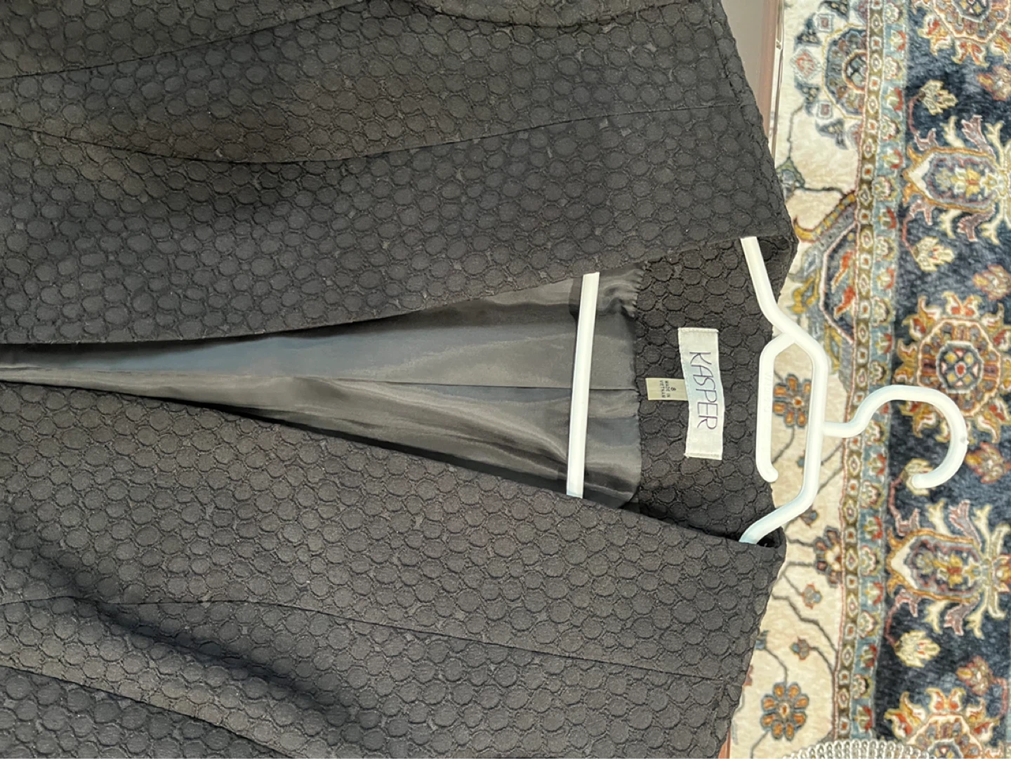 Kasper Black Textured Blazer - Size 8 - photo 2