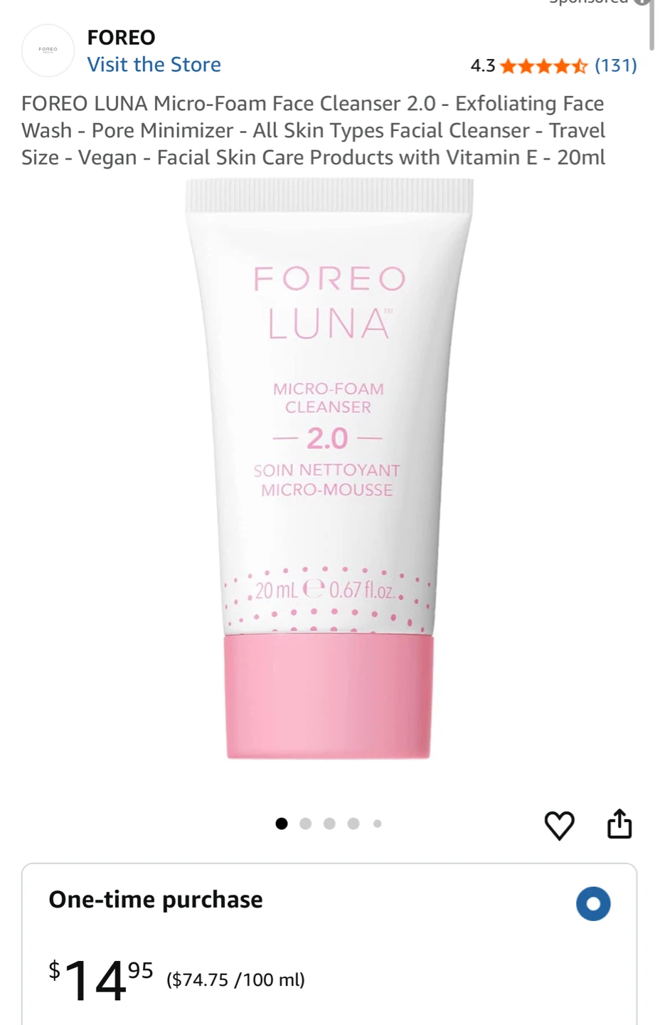 FOREO LUNA 3 Smart Facial Cleansing & Firming Massage Device - photo 3