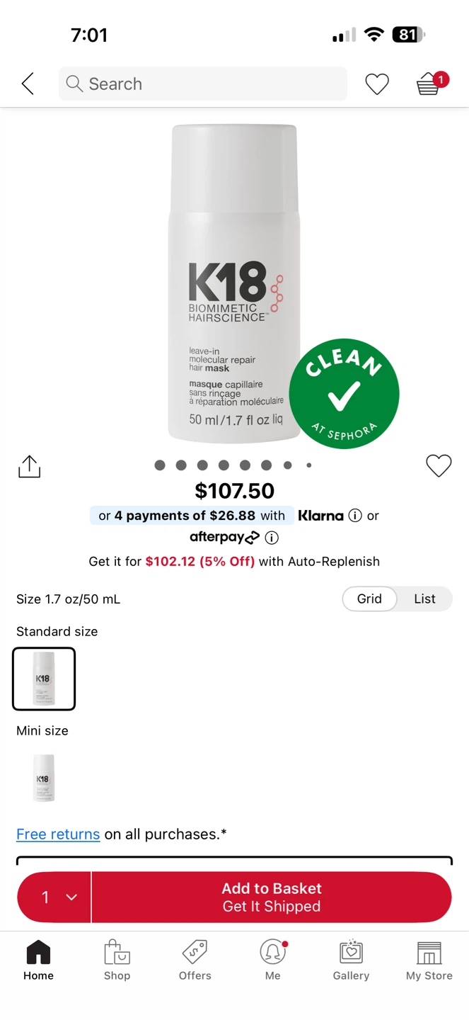 K18 Leave-In Hair Mask ✈️ $5.00 Per Box (10 available) - photo 3