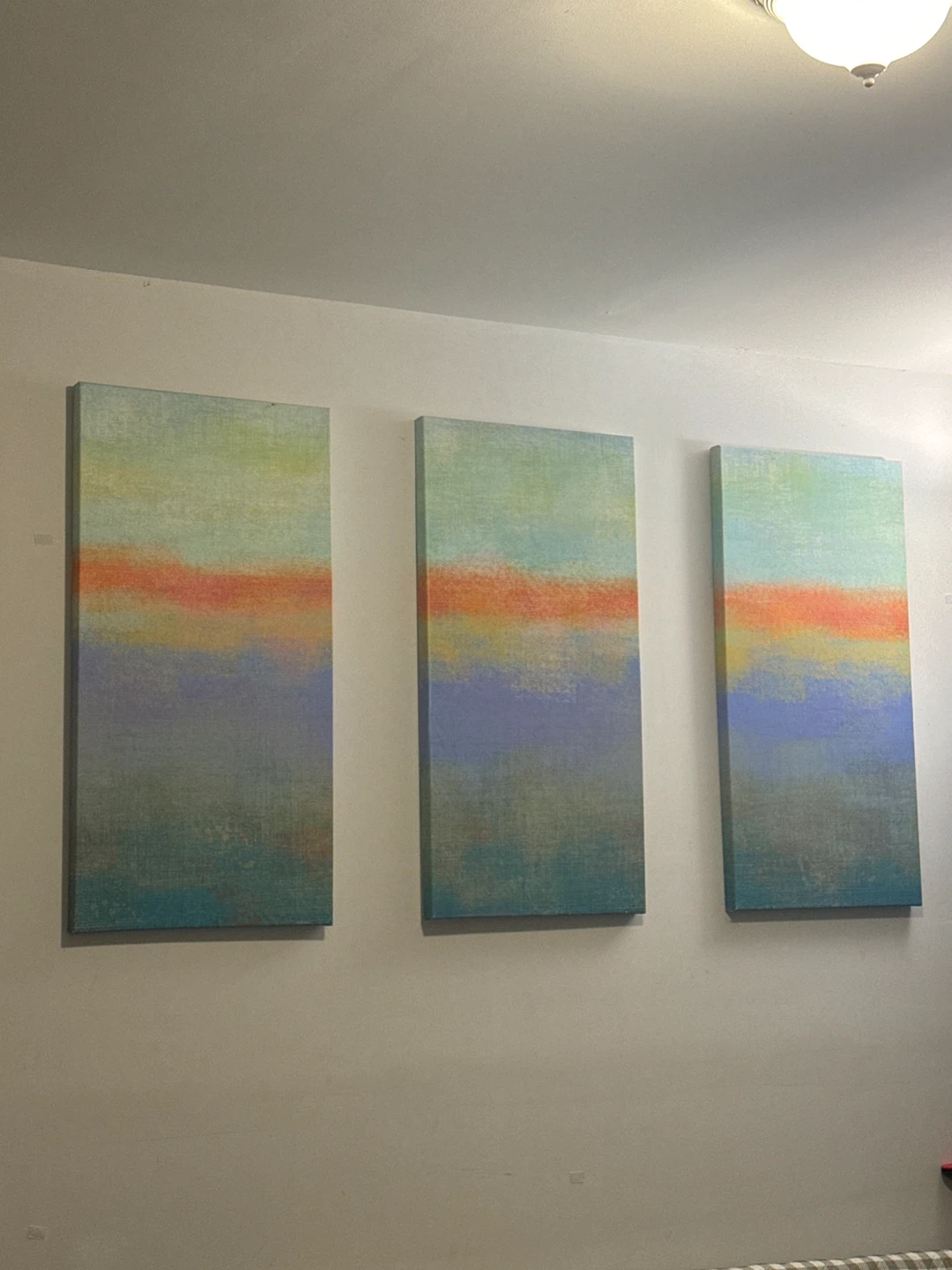 Set of 3 Abstract Canvas Wall Art
