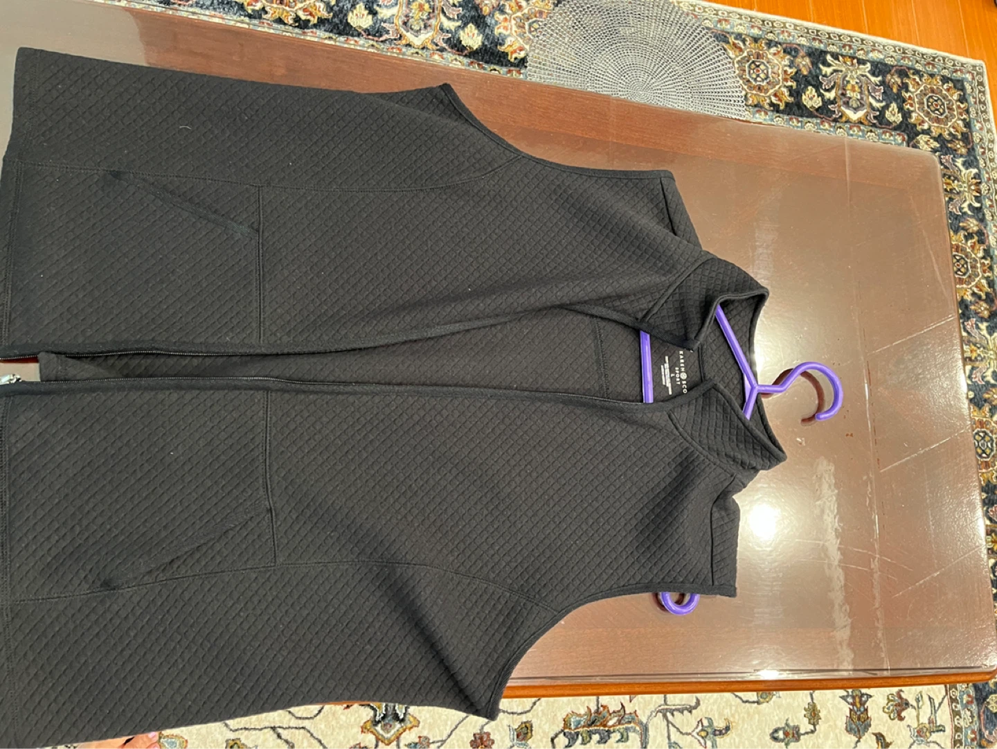 Karen Scott Sport Black Quilted Vest