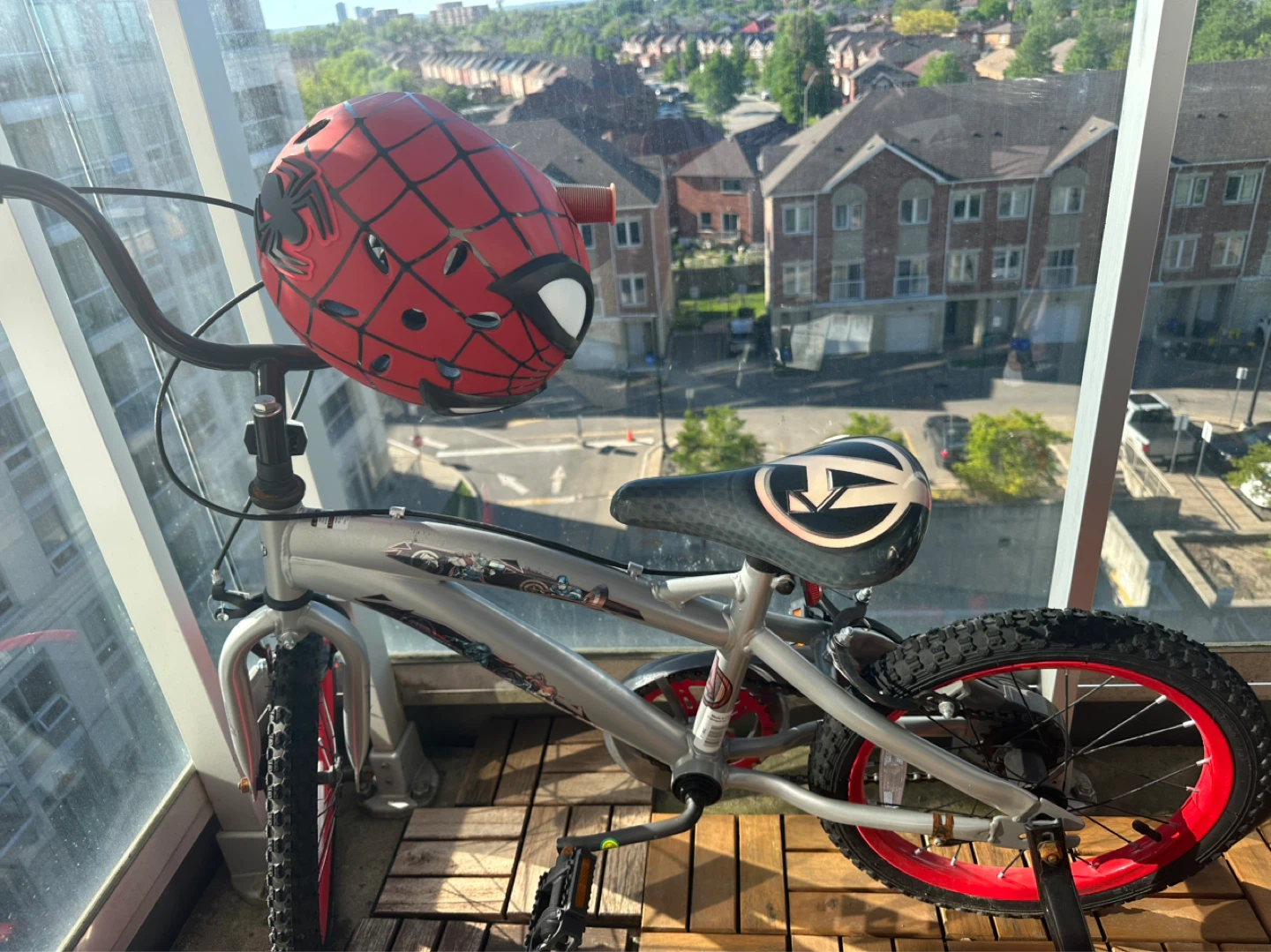 Kids Bicycle with Spider-Man Helmet