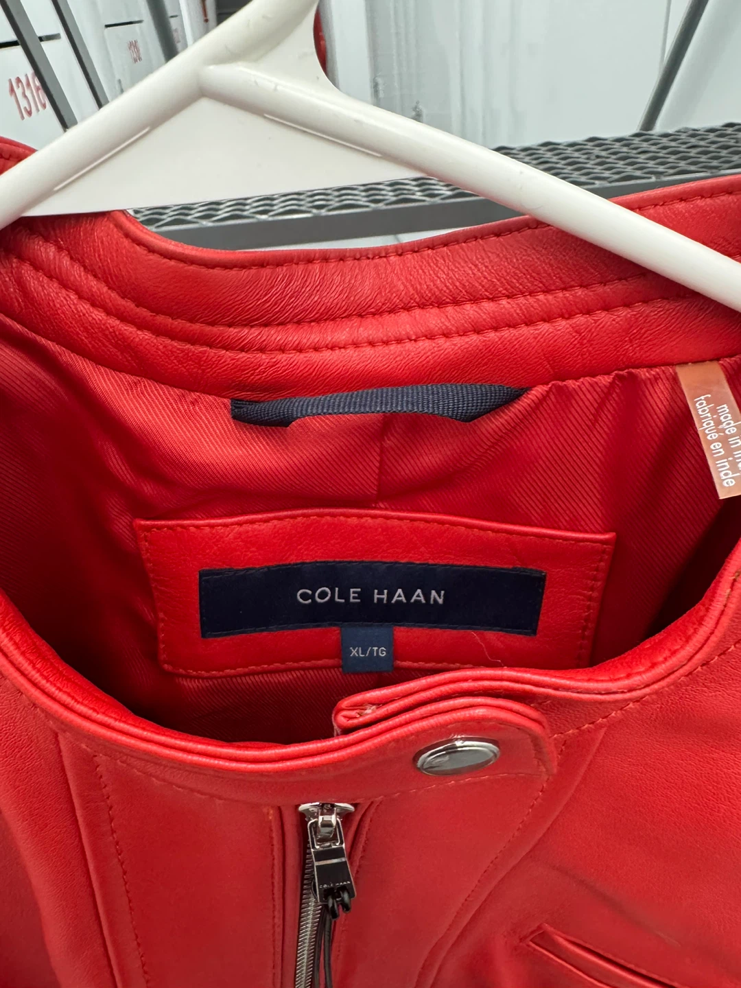 Cole Haan Red Leather Jacket XL/TG - photo 2