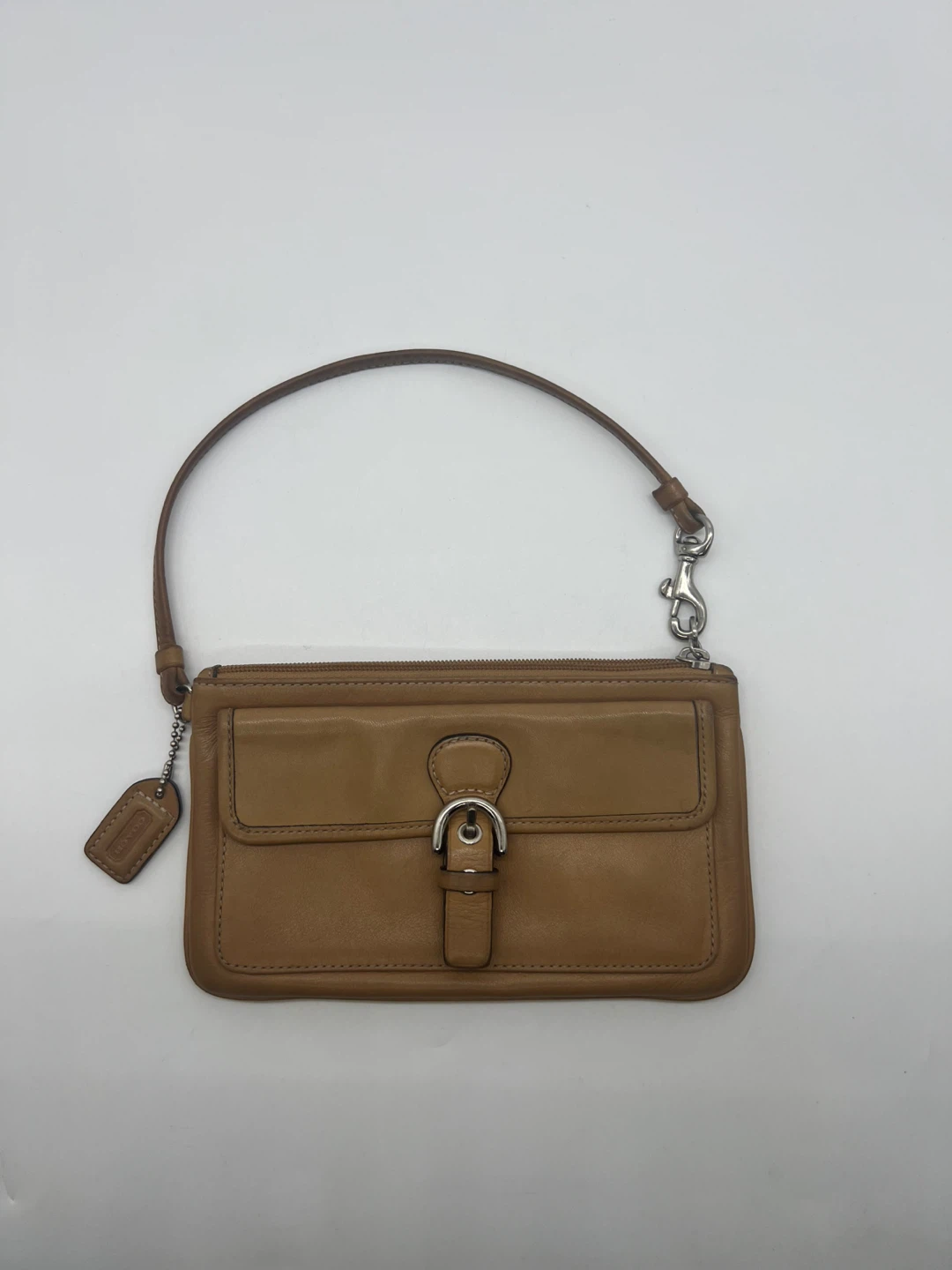 Coach Vintage Tan Leather Wristlet