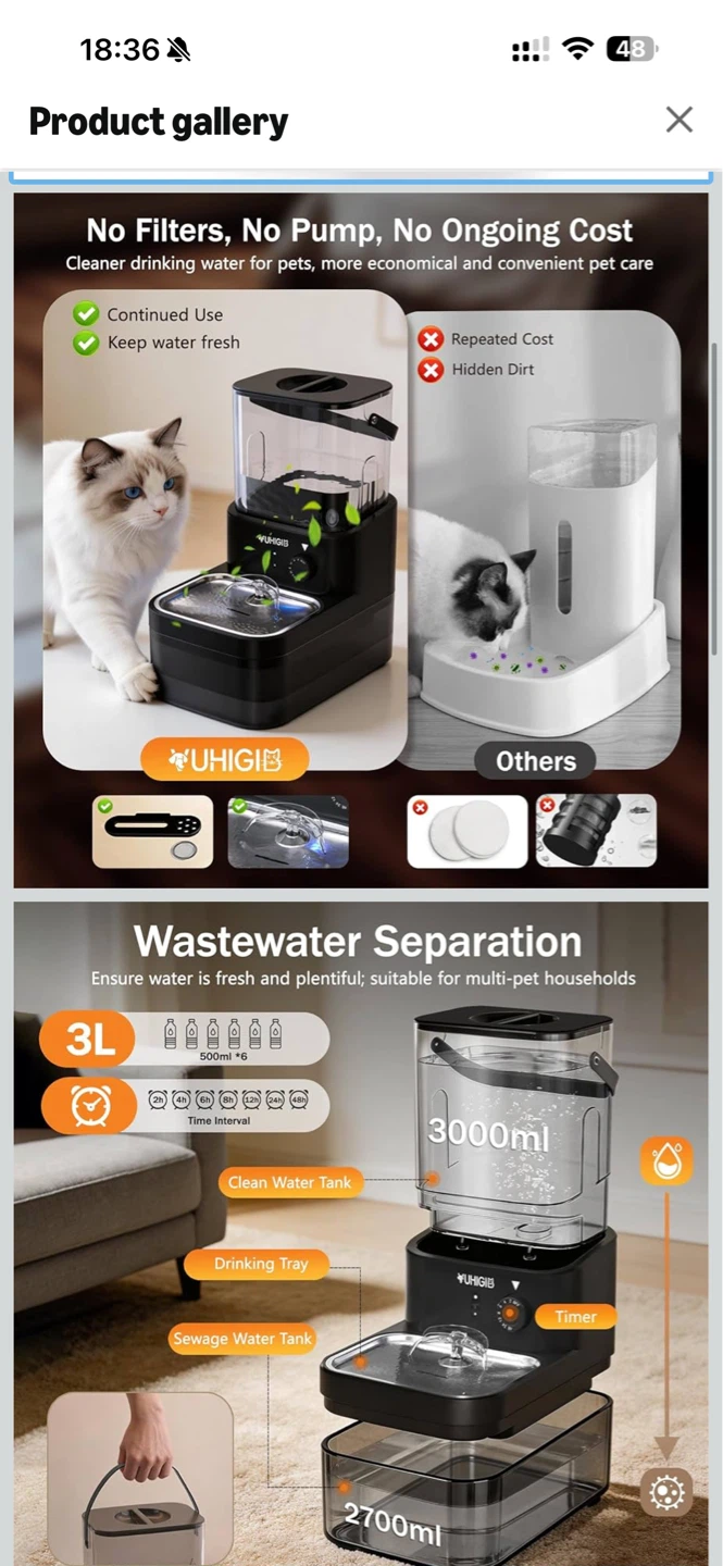 Dwarfuarm Pet Water Fountain - photo 2