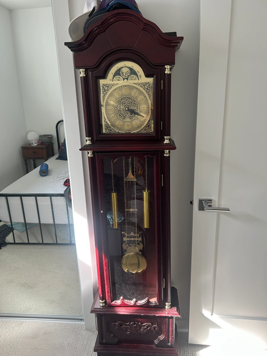 Grandfather Clock - Cherry Wood Finish