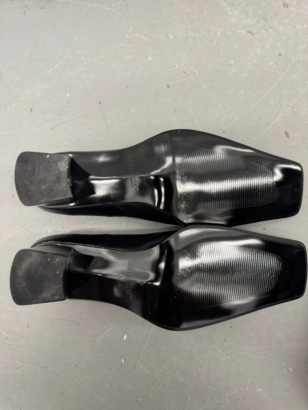 CANTARINI Black Leather Square Toe Heeled Shoes - photo 3