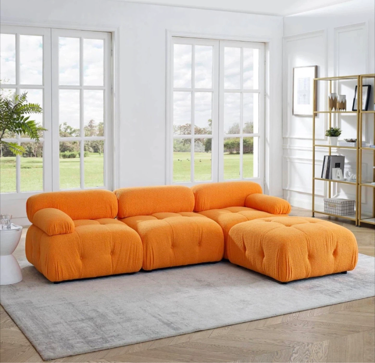 Pinterest-style orange modular couch - photo 2