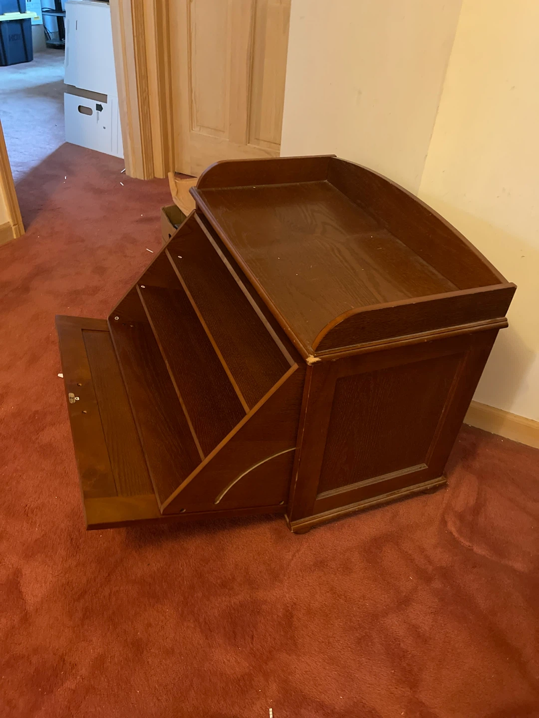 Wooden Changing Table with Storage Shelves - photo 4