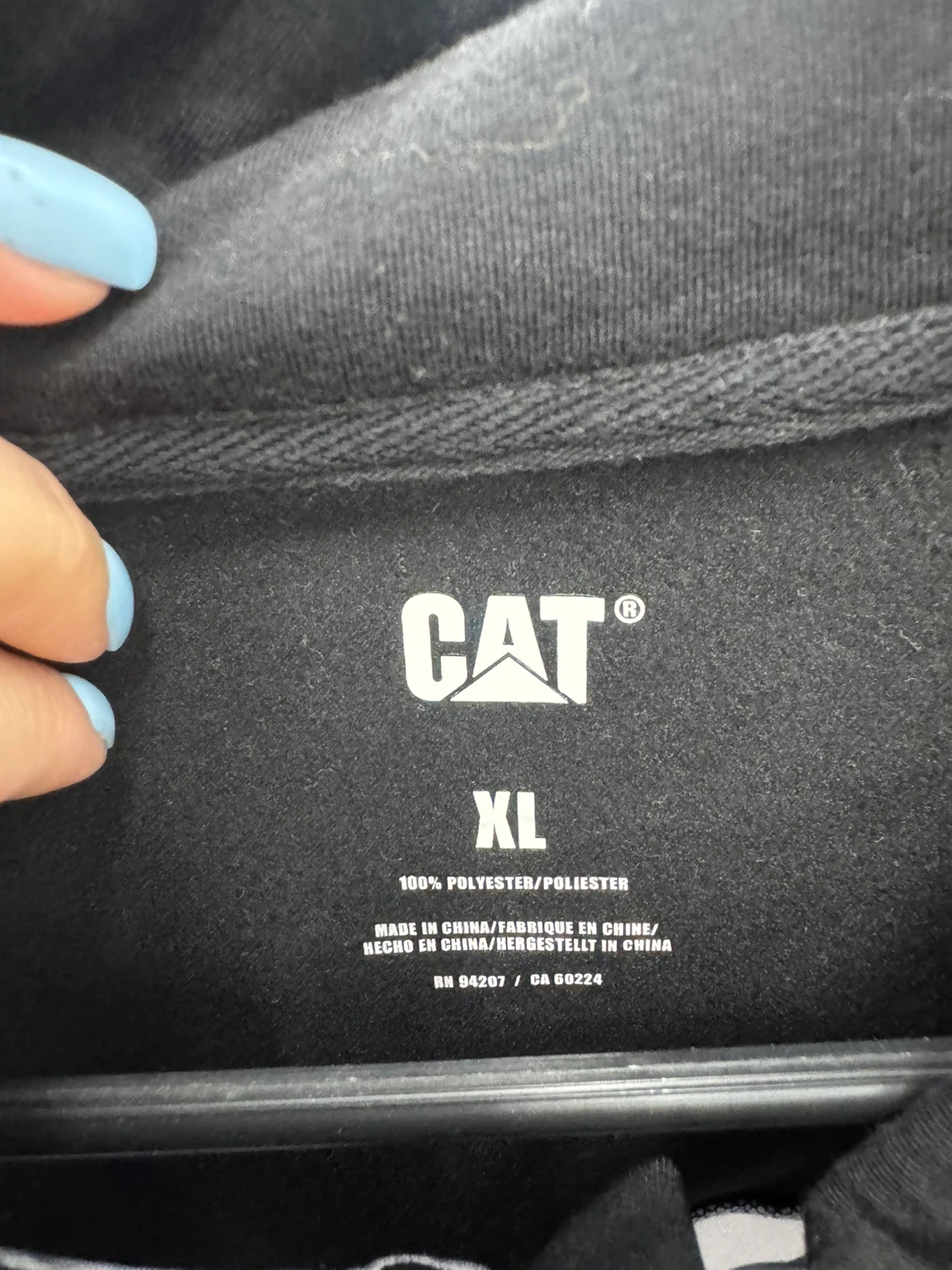 CAT Caterpillar Water Resistant Full Zip Hoodie XL Black Gray - photo 2