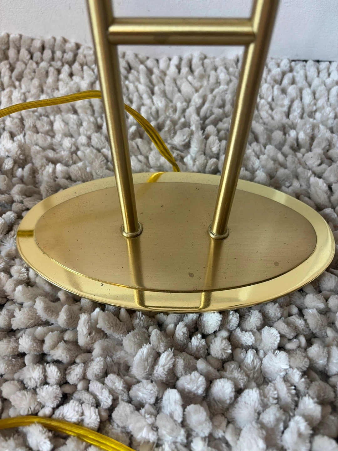 Postmodern Brass Finish Mushroom Lamp/Vintage 80s UFO Desk Light - photo 5