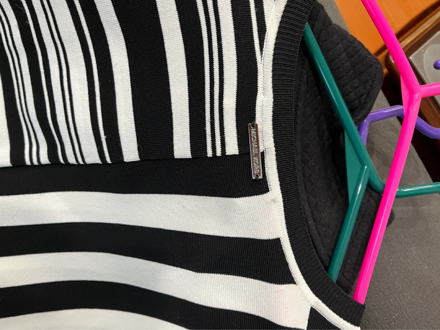 Michael Kors Black and White Striped Top Size S/P - photo 3
