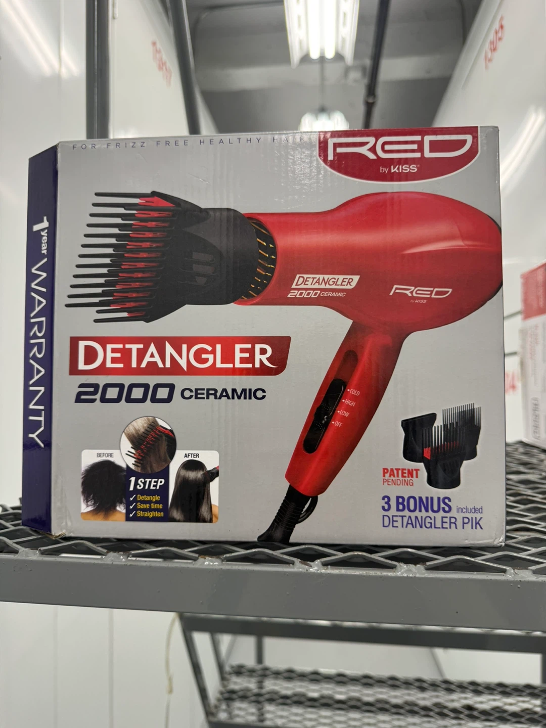 RED by KISS Detangler 2000 Ceramic Hair Dryer