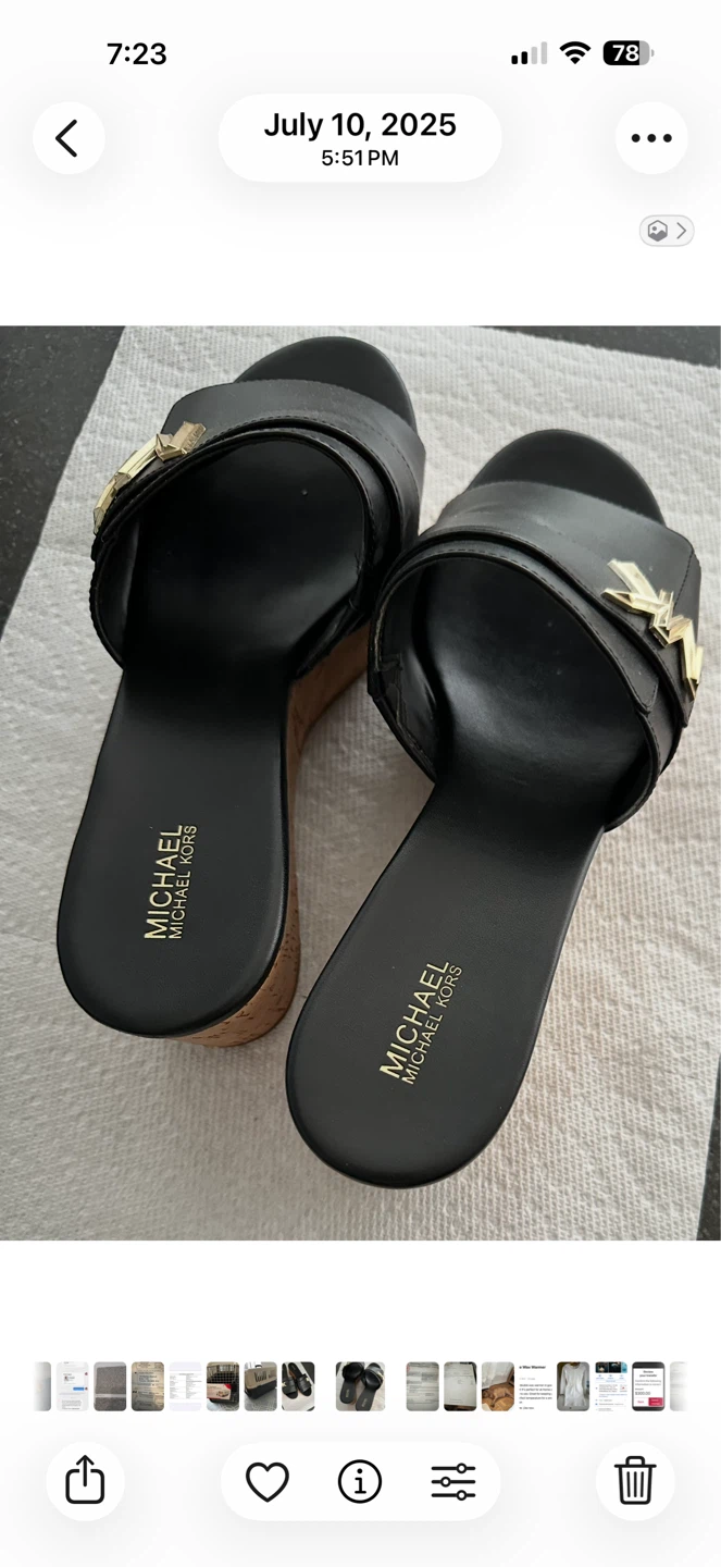 Michael Kors Black Wedge Sandals - photo 2