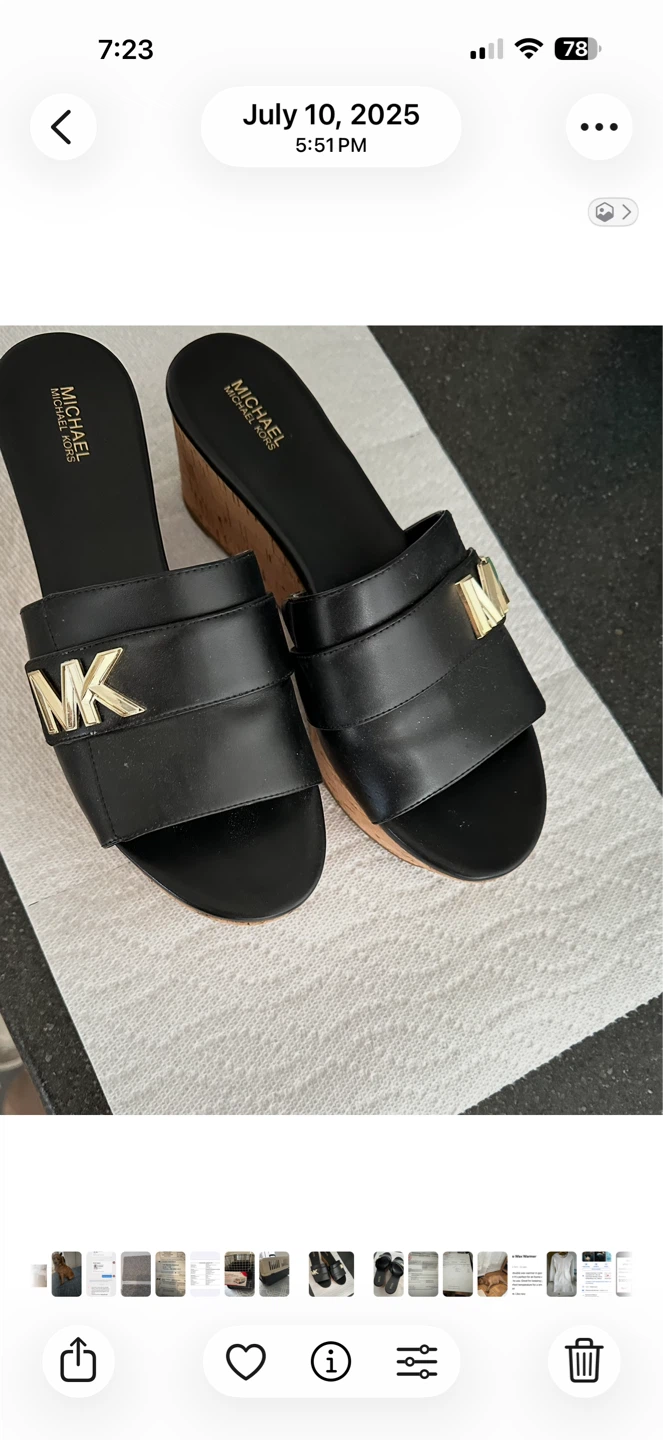 Michael Kors Black Wedge Sandals