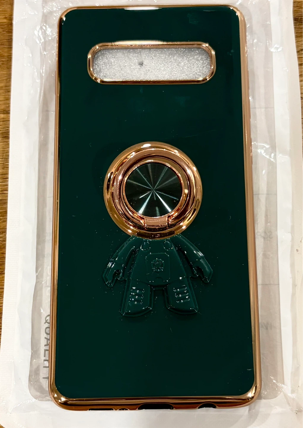 Green Case For Samsung Galaxy S10 Plus with Ring Holder - photo 2