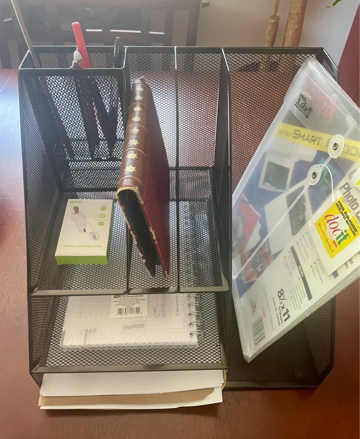 Large Black Mesh Desk Organizer - photo 2