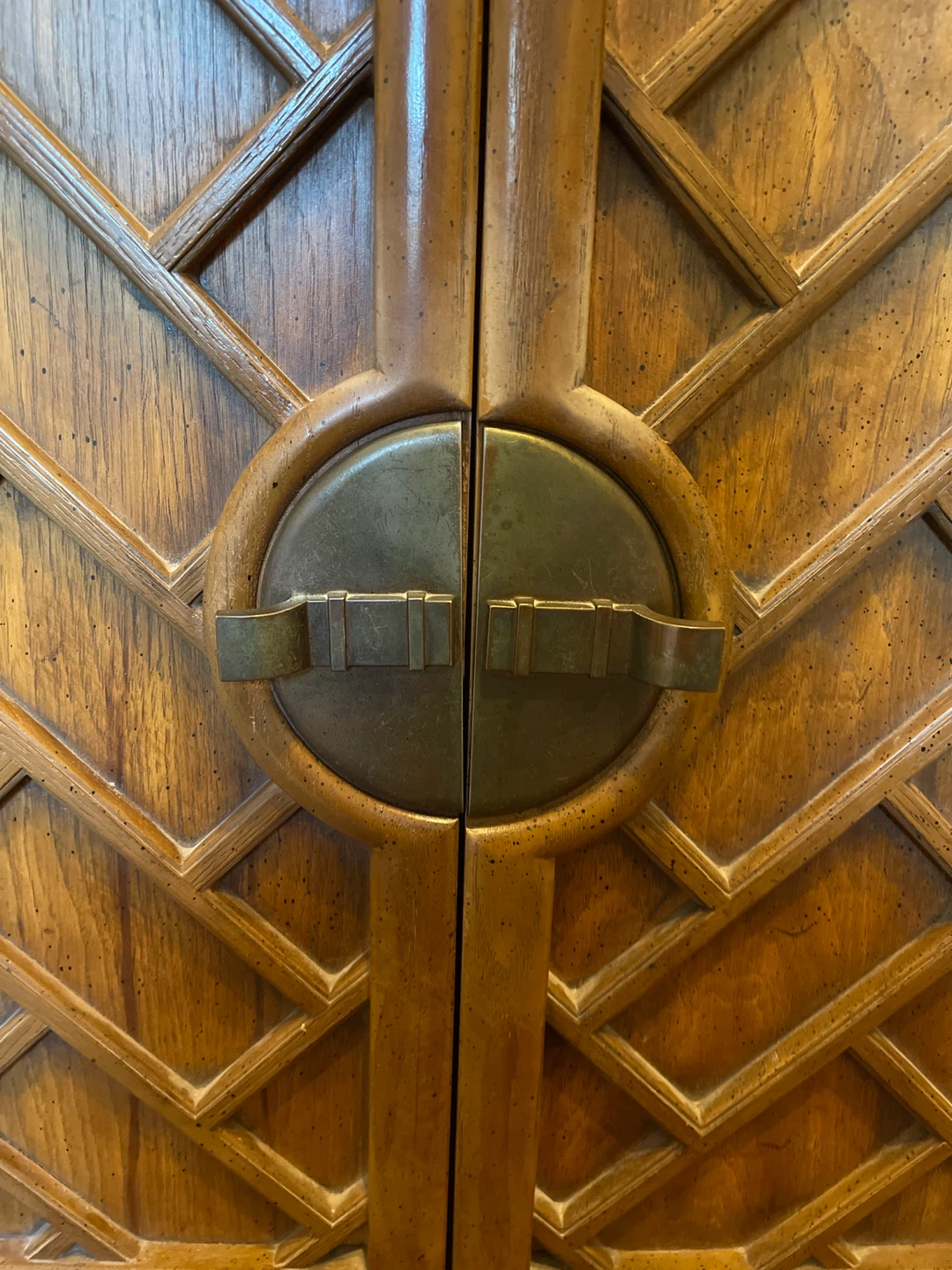 Wooden Armoire Cabinet with Decorative Doors - photo 2