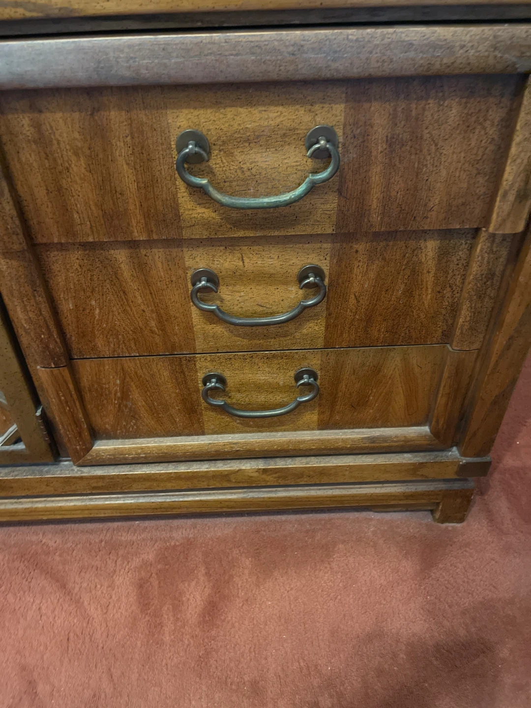 Vintage Wooden Dresser with Mirror - photo 3
