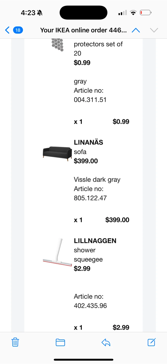 IKEA LINANÄS Sofa - Vissle Dark Gray - photo 3