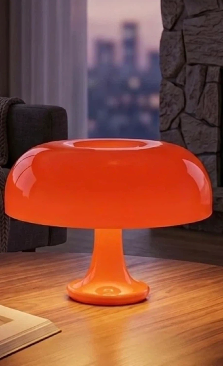 Orange LED Table Lamp with Touch Function - photo 3